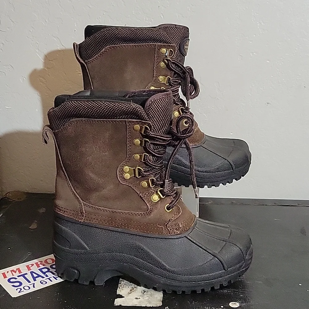 QUEST Youth Pac Brown Boot Size 5 YFW00060
